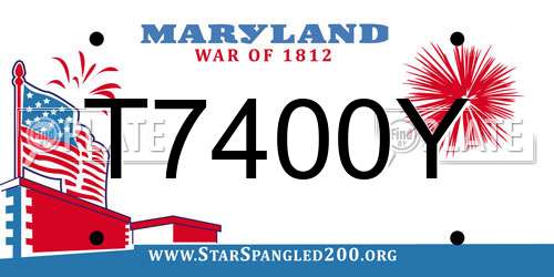 T7400Y Maryland License Plate