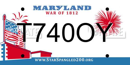 T740OY Maryland License Plate