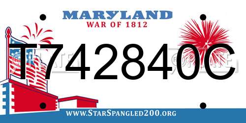 T742840C Maryland License Plate