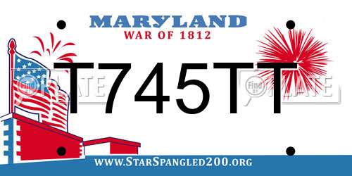T745TT Maryland License Plate