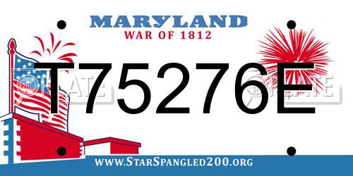 T75276E Maryland License Plate