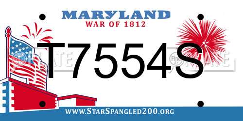 T7554S Maryland License Plate