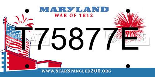 T75877E Maryland License Plate