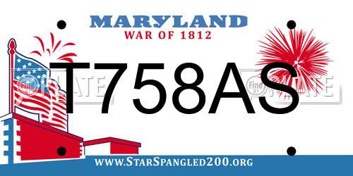 T758AS Maryland License Plate