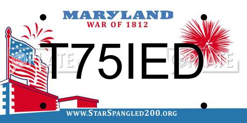 T75IED Maryland License Plate