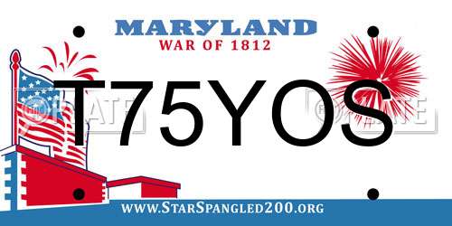 T75YOS Maryland License Plate
