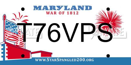 T76VPS Maryland License Plate