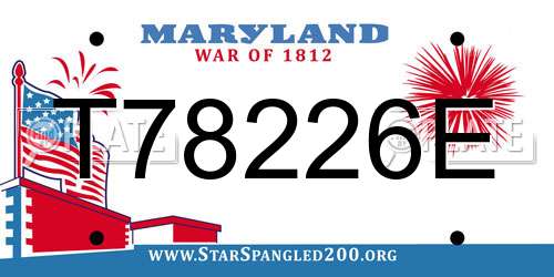 T78226E Maryland License Plate