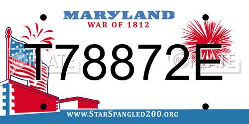 T78872E Maryland License Plate