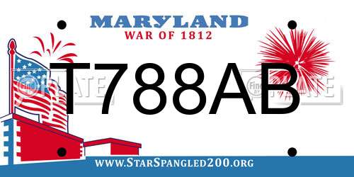 T788AB Maryland License Plate