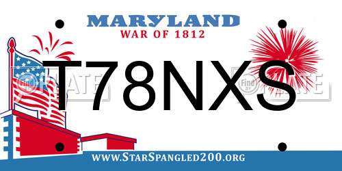 T78NXS Maryland License Plate
