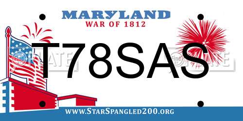 T78SAS Maryland License Plate