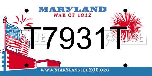 T7931T Maryland License Plate