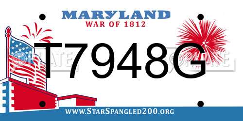T7948G Maryland License Plate