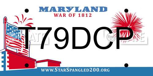T79DCP Maryland License Plate