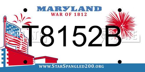 T8152B Maryland License Plate