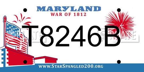 T8246B Maryland License Plate