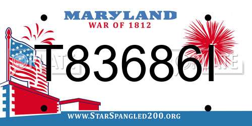 T83686I Maryland License Plate
