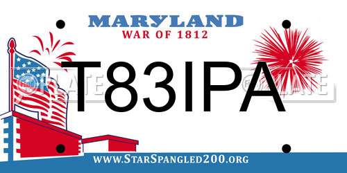 T83IPA Maryland License Plate