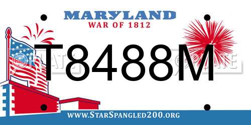 T8488M Maryland License Plate