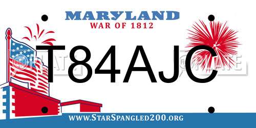 T84AJC Maryland License Plate