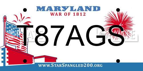 T87AGS Maryland License Plate