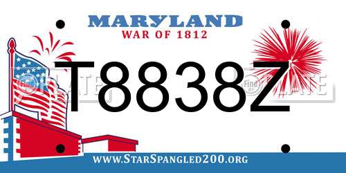 T8838Z Maryland License Plate