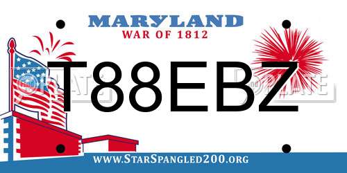 T88EBZ Maryland License Plate
