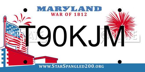 T90KJM Maryland License Plate