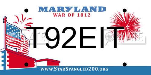 T92EIT Maryland License Plate