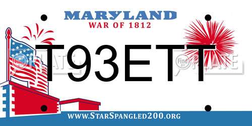 T93ETT Maryland License Plate