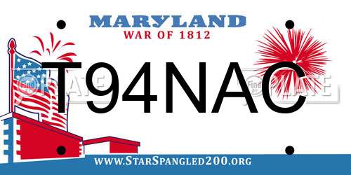 T94NAC Maryland License Plate