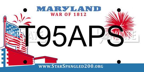 T95APS Maryland License Plate