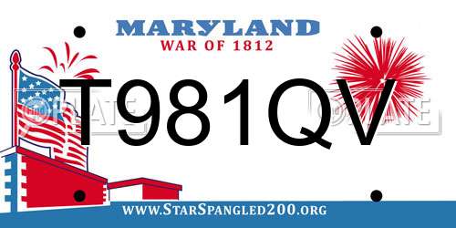 T981QV Maryland License Plate