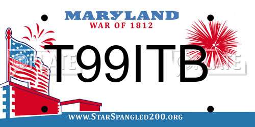 T99ITB Maryland License Plate