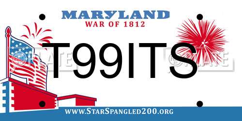T99ITS Maryland License Plate