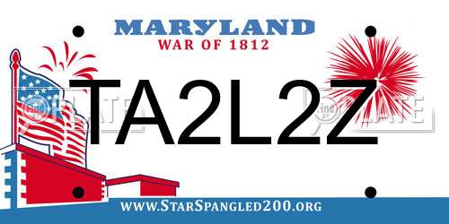 TA2L2Z Maryland License Plate