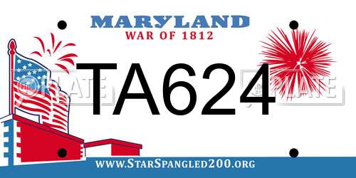 TA624 Maryland License Plate