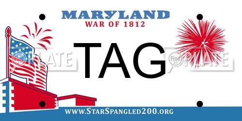 TAG Maryland License Plate