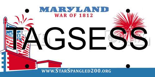 TAGSESS Maryland License Plate