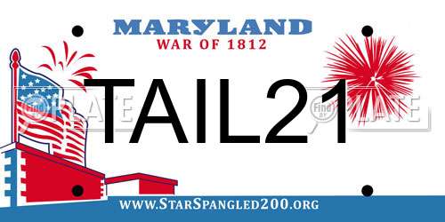 TAIL21 Maryland License Plate
