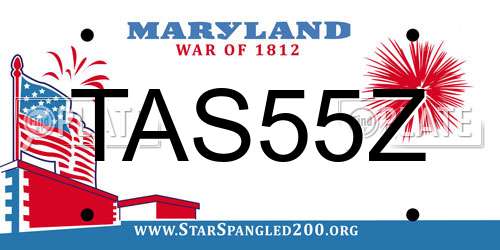 TAS55Z Maryland License Plate