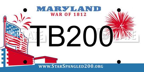 TB200 Maryland License Plate
