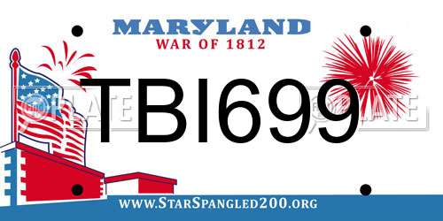 TBI699 Maryland License Plate