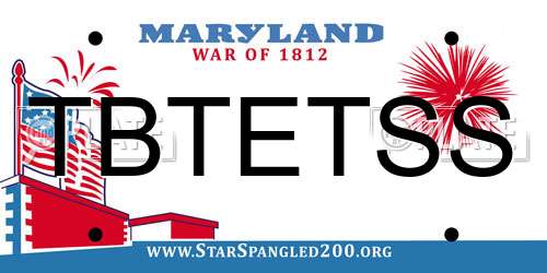 TBTETSS Maryland License Plate