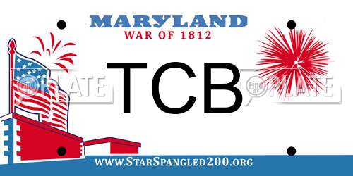 TCB Maryland License Plate