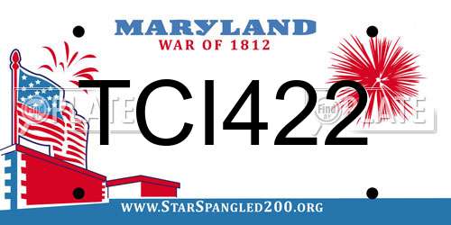 TCI422 Maryland License Plate