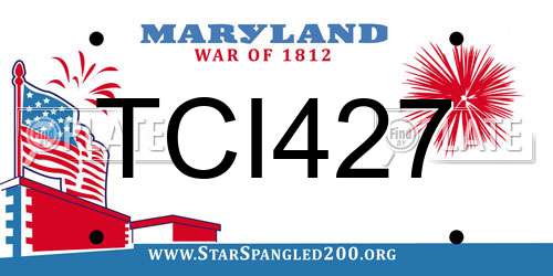 TCI427 Maryland License Plate