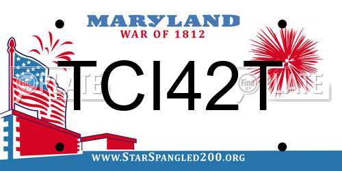 TCI42T Maryland License Plate