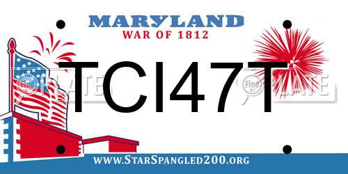 TCI47T Maryland License Plate